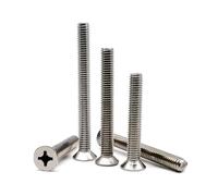 5/10/50 pezzi allungati M2 .5 M3 M4 M5 M6 M8 14/16/18/20/22/25/30 mm vite a testa svasata piatta a croce bullone A2-70 304 acciaio inossidabile GB819(16mm,5pcs M8)