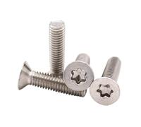 5/10/50 Pz M1.4 .6 M2 .5 M3 M4 M5 M6 M8 304 A2-70 In Acciaio Inox GB2673 Sei-lobo Torx Vite A Testa Svasata Piatta Bullone(12mm,M2.5 50pcs)