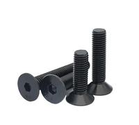 5/10/50 Pz M1.6 M2 .5 M3 M4 M5 M6 M8 Nero Grado 10.9 Esagonale A Esagono Incassato Testa Svasata Piatta Allen Bolt Vite(12mm,M5 10pcs)