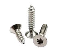 5/10/50 Pz M2 .3 .6 M3 M4 M5 M6 304 A2 In Acciaio Inox A Sei Lobi Torx Testa Svasata Piatta Antifurto Di Sicurezza Autofilettanti Vite For Legno(10mm,50pcs M2.6)