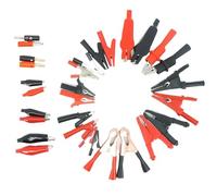 5/10/50A Electirc Coccodrillo Coccodrillo Clip Maniglia Isolata Test Della Batteria Morsetto cavo Sonda Connettore 4mm spina a banana(No.7 1 pair)