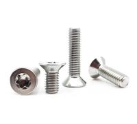 5/10/50Pc M1.4 M1.6 M2 M2.5 M3 M4 M5 M6 M8 GB2673 304 In Acciaio Inox Sei Lobo Torx Vite A Testa Svasata Piatta Bullone 10mm 10pcs M6