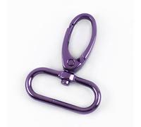 5/10 fibbie in metallo da 20-38 mm con moschettone girevole per collare, moschettone, gancio a scatto per borsa, portachiavi, accessori di fissaggio (viola, 2,25 mm-10 pezzi)