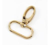 5/10 fibbie in metallo da 20-38 mm con moschettone girevole per collare, moschettone, gancio a scatto per borse, portachiavi, accessori di fissaggio (oro chiaro, 25 mm-10 pezzi)