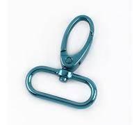 5/10 fibbie in metallo da 20-38 mm con moschettone girevole per collare, moschettone, gancio a scatto per borsa, portachiavi, accessori di fissaggio (nero, 25 mm-10 pezzi)