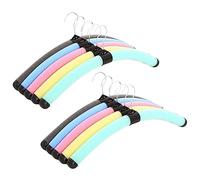 5/10 grucce imbottite da 43 cm, extra lunghe, in morbido tessuto imbottito in schiuma, coperture antiscivolo, senza urti, grucce per appendere abiti, cappotti, camicie, 10 pezzi