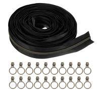 #5 10 iarde cerniera nylon a spirale con 20 sliders per ottone vintage, nero