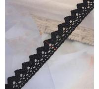 5 10 iarde/lotto 10-70 mm di larghezza nastro di tessuto di pizzo nero pizzo di cotone materiale da cucito per tende per la casa accessori per indumenti fai da te-14-5 iarde