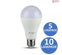 5 .. 10 LAMPADINE LED E27 15W A65 CALDA NATURALE FREDDA V-TAC [EEK: F]