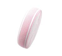 5/10 metri di elastico a righe testurizzate per cucire la cintura di un abito da gonna,Rosa Bianco,40mm - 10 metri