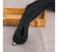 5/10 metri di elastico rotondo bianco nero ad alta elasticità, elastico in gomma, cordino elastico per accessori da cucito fai da te, 1/2/3/4/5/6 mm, nero, diametro 5 mm, 10 metri
