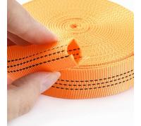 UANGLI 5/10 Metri di Nylon Tubolare Fettuccia Nastro 25mm Doppio Strato Riflettente Banda Zaino Cinghia della Cinghia del Cane Guinzaglio Accessori per Il Cucito