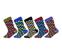 5 / 10 Paia Di Calzini Design A Motivo Colorato Casual Corporate Moda Per Uomini