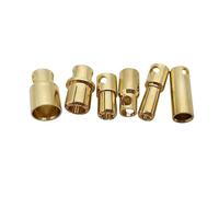 5/10 paia di connettori a banana maschio femmina placcati oro da 5 mm 6 mm 8 mm(6MM,5Pair)
