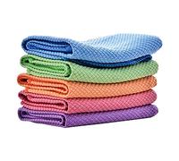 5/10 panni in microfibra facili da pulire, 40 x 30 cm, riutilizzabili, panni in microfibra per la pulizia di vetri, specchi, auto, cucina (A, taglia unica)