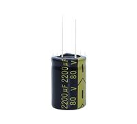 5-10 pezzi 80V2200UF 80V 2200UF 22 * 30MM Condensatore elettrolitico in alluminio ad alta frequenza a bassa ESR/impedenza Dispositivi elettronici (Size : One Size)
