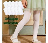 5/10 pezzi Collant bianchi per ragazze, leggings sottili e traspiranti minimalisti adatti per primavera/estate, ideali per la danza, misure per età 0-3 anni, 4-7 anni, 8-12 anni 4-7Y,0-6M,6-12M,1-2Y,2