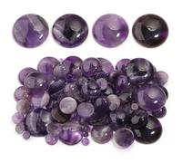 5-10 pezzi/confezione Cabochon di ametista naturale, dimensioni variabili, eleganti cabochon di gemme viola per la realizzazione di gioielli fai-da-te, adatti per collane, anelli, bracciali e altri ac