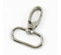 5/10 pezzi da 20 - 38 mm Metal Buckles Trigger Swivel Lobster Clasp Collar Carabiner Snap Hook Bag Strap KeyChain Fastener Accessories (argento, 25 mm - 10 pezzi)