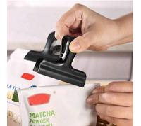 5/10 pezzi di clip di chiusura in acciaio inossidabile utilizzate per sigillare sacchetti per alimenti, sacchetti di patatine, vestiti e carta. Cartella 5 pezzi d'argento,10 pezzi argento,5 pezzi neri