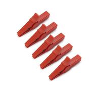 5/10 pezzi di morsetti a coccodrillo rossi e neri, cavi prova in rame da 55 mm for accessori multimetro(One Size)