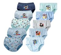 5/10 Pezzi di Mutandine Triangolari in Cotone per Bambini con Stampa del Personaggio Cartoon Mickey, Slip Morbidi per Ragazzi, Mutandine per Bambini Piccoli