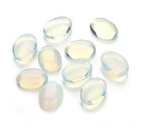 5/10 pezzi di perline cabochon in pietra naturale, sciolte, con retro piatto, distanziatori cabochon in agata ovale, occhio di tigre, per gioielli fai da te all'ingrosso - pietra opale - 18x25 mm, 5