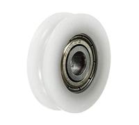 5/10 pezzi di puleggia rotonda in nylon con scanalatura a U, cuscinetto a sfere, rullo for porte, finestre, pulegge, cassetti(10pcs)