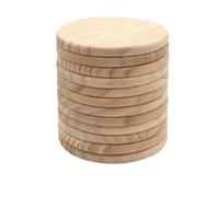 5/10 Pezzi di sottobicchieri rotondi/quadrati in legno grezzo da 4 pollici con adesivi in schiuma antiscivolo, adatti per la pittura fai-da-te, l'intaglio del legno, la decorazione della casa 10 pezzi