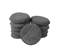 5/10 pezzi di tamponi applicatori for la cura della lucidatura cera dell'auto, spugne morbide in microfibra, tasca rotonda in schiuma(Gray 10pcs)