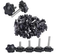 5/10 pezzi di vite serraggio a testa zigrinata con filettata in plastica a forma stella, manopola Per Elettronica e Macchinari(M6x8mm 25D,10pcs)