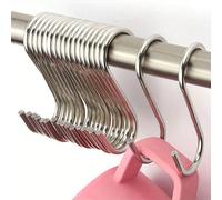 5/10 pezzi Ganci a S in acciaio inossidabile resistenti, con cappuccio antigraffio - Organizer da parete regolabile per accessori, decorazione per bagno, decorazione autunnale, ritorno a scuola S-5 PZ