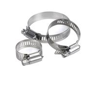 5/10 pezzi in acciaio inox fascetta stringitubo Tri Clamp regolabile tubo carburante vite senza fine morsetto tubo clip di fissaggio (dimensioni: 40-63 mm 5 pezzi)(10-16mm 10pcs)