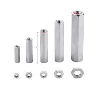 5-10 pezzi/lotto M2 M2.5 M3 M4 M5 M6 M8 distanziale esagonale in alluminio perno prolunga dado di accoppiamento lungo L=6 a 50 mm(12mm(L),M4 5PCS)