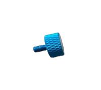 5-10 pezzi/lotto M3 M4 M5 M6 Vite a testa zigrinata in alluminio colorato Testa piatta Custodia per Macchina Utensile Serraggio Dispositivi(Light blue,M4X6 10pcs)