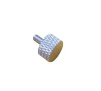 5-10 pezzi/lotto M3 M4 M5 M6 Vite a testa zigrinata in alluminio colorato Testa piatta Custodia per Macchina Utensile Serraggio Dispositivi(Sliver,M5x20 5pcs)