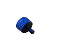 5-10 pezzi/lotto M3 M4 M5 M6 Vite a testa zigrinata in alluminio colorato Testa piatta Custodia per Macchina Utensile Serraggio Dispositivi(Deep blue,M6x16 5pcs)