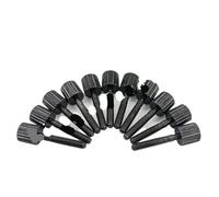 5-10 pezzi M2 .5 M3 M4 M5 Vite a testa zigrinata piatta, acciaio inossidabile 304 Serraggio manuale o nichelato e nero(Black steel,8mm,M2.5 10pcs)