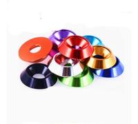 5-10 pezzi M3 M4 M5 M6 M8 Vite a testa svasata in alluminio con ombrello a testa piatta Rondella decorativa concava-m6 5 pezzi-nero