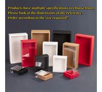 5/10 pezzi Nuove scatole regalo a scomparsa, colore tinta unita semplice con finestra, scatole in carta kraft, confezione regalo piccola per feste di compleanno, scatole universali 10,5X6,37X3,42 poll