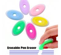 5/10 pezzi Penna cancellabile a colori casuali con speciale gomma, adatta per penne termiche cancellabili neutre, correzione della scrittura a penna a sfera, pratica degli studenti per calligrafia, mo