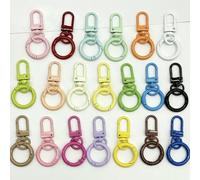 5/10 pezzi portachiavi moschettone fibbia a molla con colorati per fai da te creazione di gioielli portachiavi ganci borse fibbia-colore 01-5 pezzi