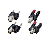 5/10 Pz 4mm Q9 BNC Banana Girare Due Dual Banana Maschio Femmina Martinetti Connettore Coassiale BNC Splitter Adattatore RF(F to 2 M (5Pcs))