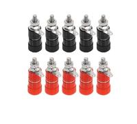 5/10 pz Blocchi A Banana Amplificatore Terminal Binding Post Spina A Banana jack Montaggio A Pannello Connettore JS-910B Rosso Nero(5pcs Black)