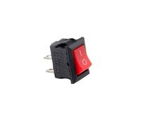 5/10 Pz Interruttore a pulsante 10x15mm SPST 2Pin 3A 250V KCD11 Snap-in on/Off Interruttore a bilanciere 10MM * 15MM Nero Rosso e Bianco(Black,10pcs)