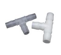 5/10 pz OD 3.2mm - 25mm Tipo T Connettore del Tubo dell'Acqua Tee Barb Acqua Splitter Raccordo Tubo di Plastica Irrigazione del Giardino accoppiatore Comune(Milky White-10mm,10pcs)