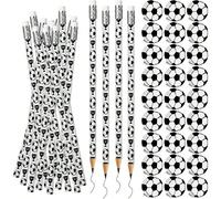 5/10 set di matite e gomme da cancellare a tema calcio, matite sportive e gomme da cancellare a forma di pallone da calcio, matite in legno divertenti con set di gomme da cancellare a tema calcio per