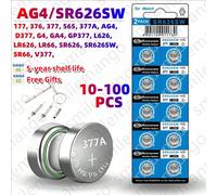 5-100 pezzi Batterie a bottone alcaline da 1,55V AG4 377 SR626 SR626SW per orologi, giocattoli, orologi - 177 376 626A LR66 LR626 10 PZ(GF)KN,20 PZ(GF)KN,30 PZ(GF)KN,40 PZ(GF)KN,50 PZ(GF)KN,60 PZ(GF)K
