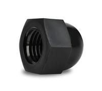 5-100 pezzi Dadi esagonali in plastica Dadi ciechi in nylon bianco e nero Copertura decorativa Dado a ghianda semicircolare M3 M4 M5 M6-M20 Dado cieco Tappo esagonale a cupola(Black,M3 (100pcs))