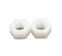 5-100 pezzi di dado esagonale in nylon, plastica esagonale for viti e bulloni(White,M10)